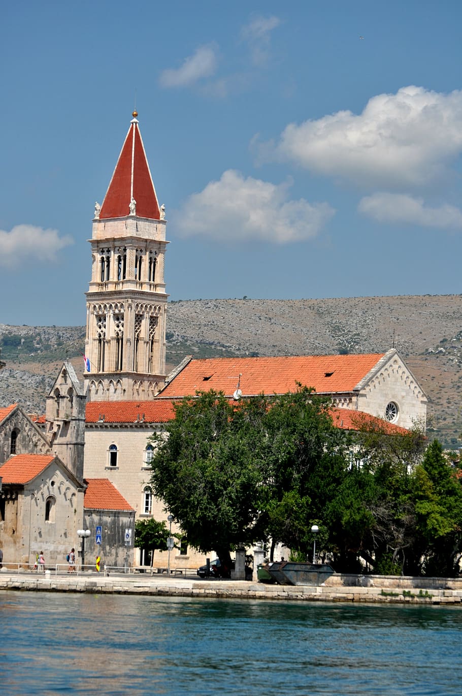 riva, cathedral, waterfront, trogir, croatia, unesco, europe HD wallpaper