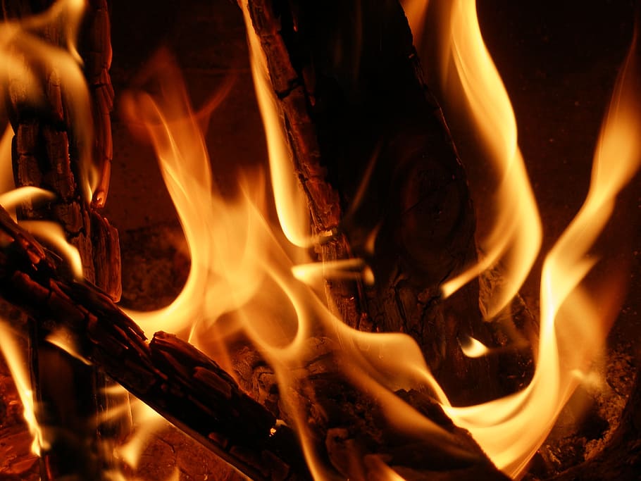Campfire, Fire, Burn, heat - temperature, flame, no people HD wallpaper