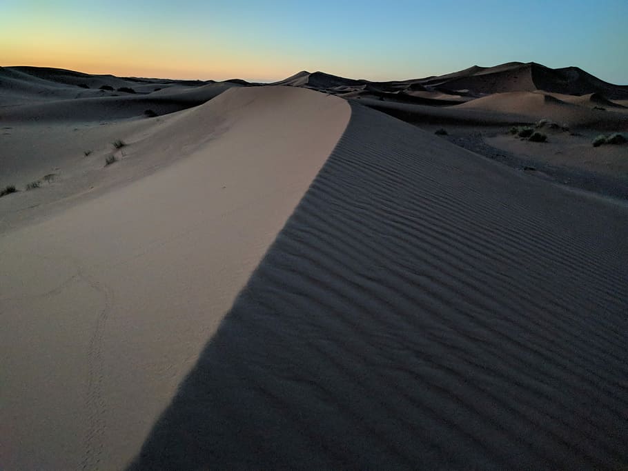landscape photography of desert, desert under sunny sky, sand HD wallpaper