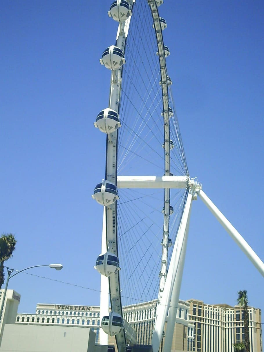 ferris wheel, big wheel, linq, las vegas, nevada, city, hotel, HD wallpaper