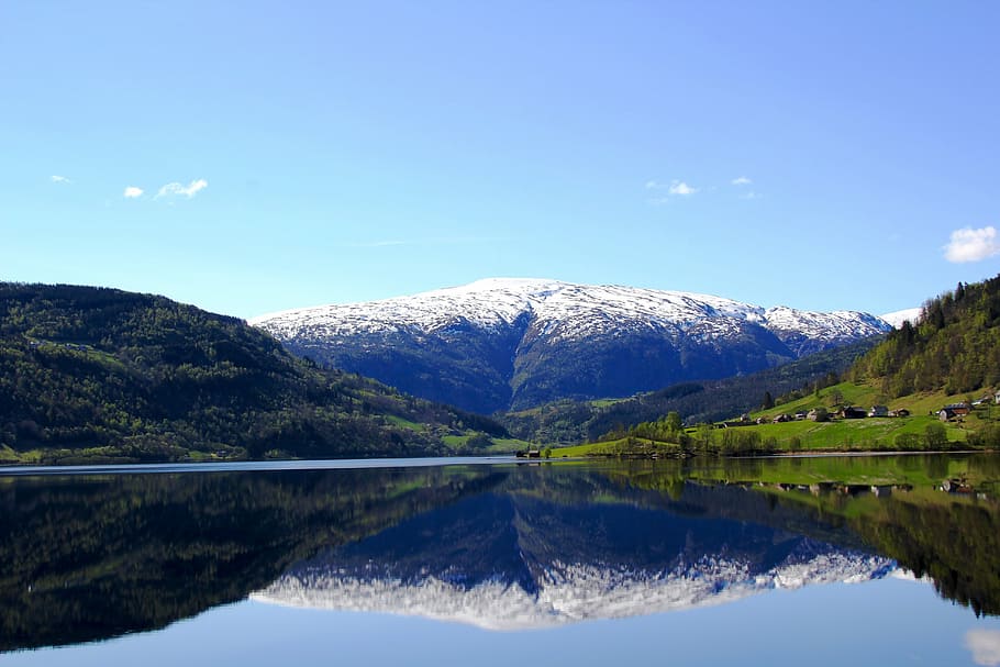 reflection, nature, lake, water, landscape, scenery, peaceful HD wallpaper