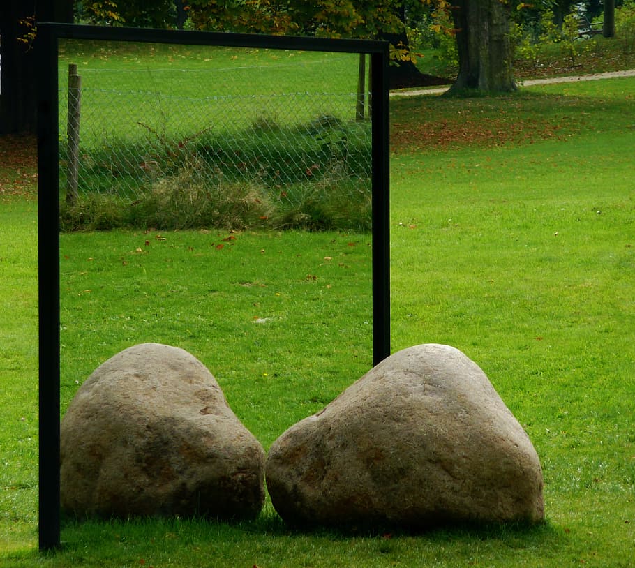 mirror, art, reflection, mirroring, modern art, reflections HD wallpaper