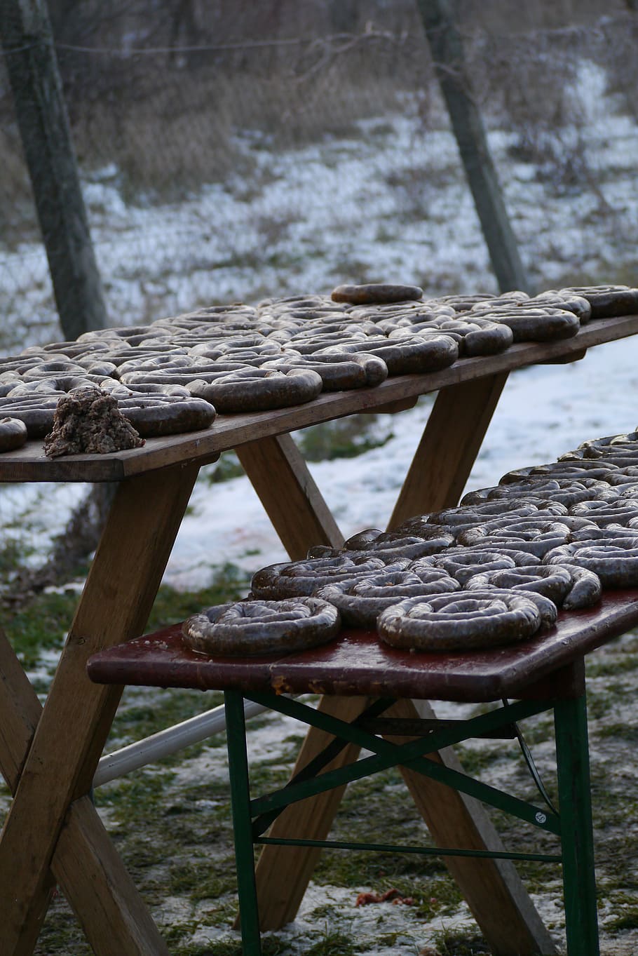 winter, boudin, frost, wood - material, no people, focus on foreground HD wallpaper