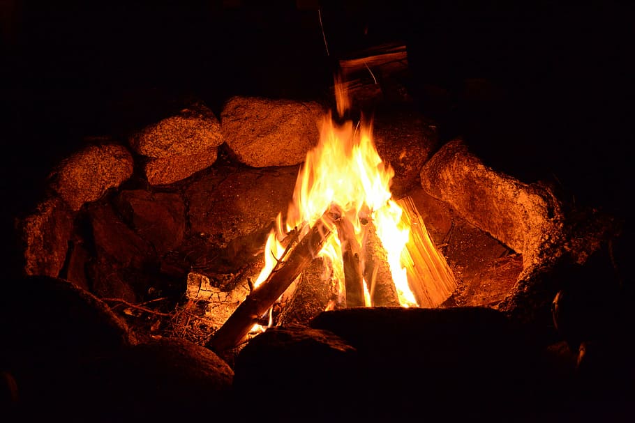 fire, campfire, hot, fireplace, flame, burning, heat - temperature HD wallpaper