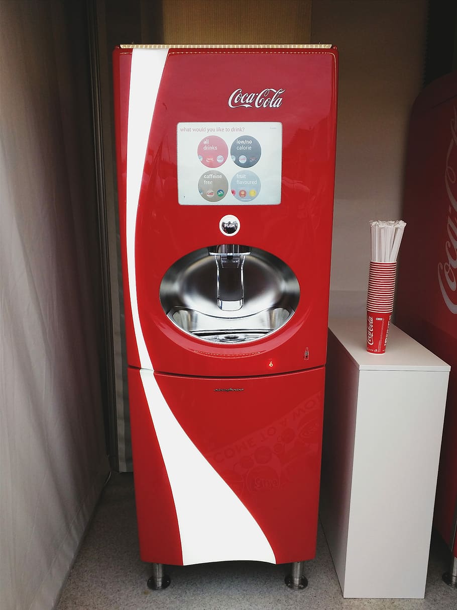 Coca-Cola Freestyle, drink, red, machinery, accidents and disasters HD wallpaper