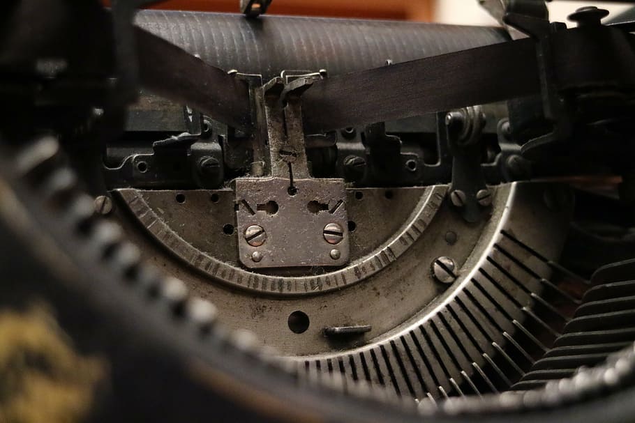vintage, typewrite, retro, metal, close-up, machinery, indoors HD wallpaper
