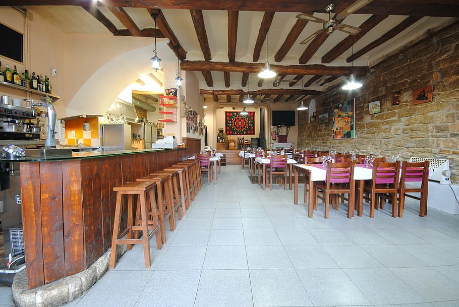 restaurant, inside, ager, lopoble, seat, chair, table, business HD wallpaper
