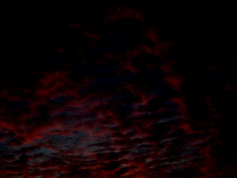 red and gray textile, dark, black, sunset, sunrise, abstract HD wallpaper