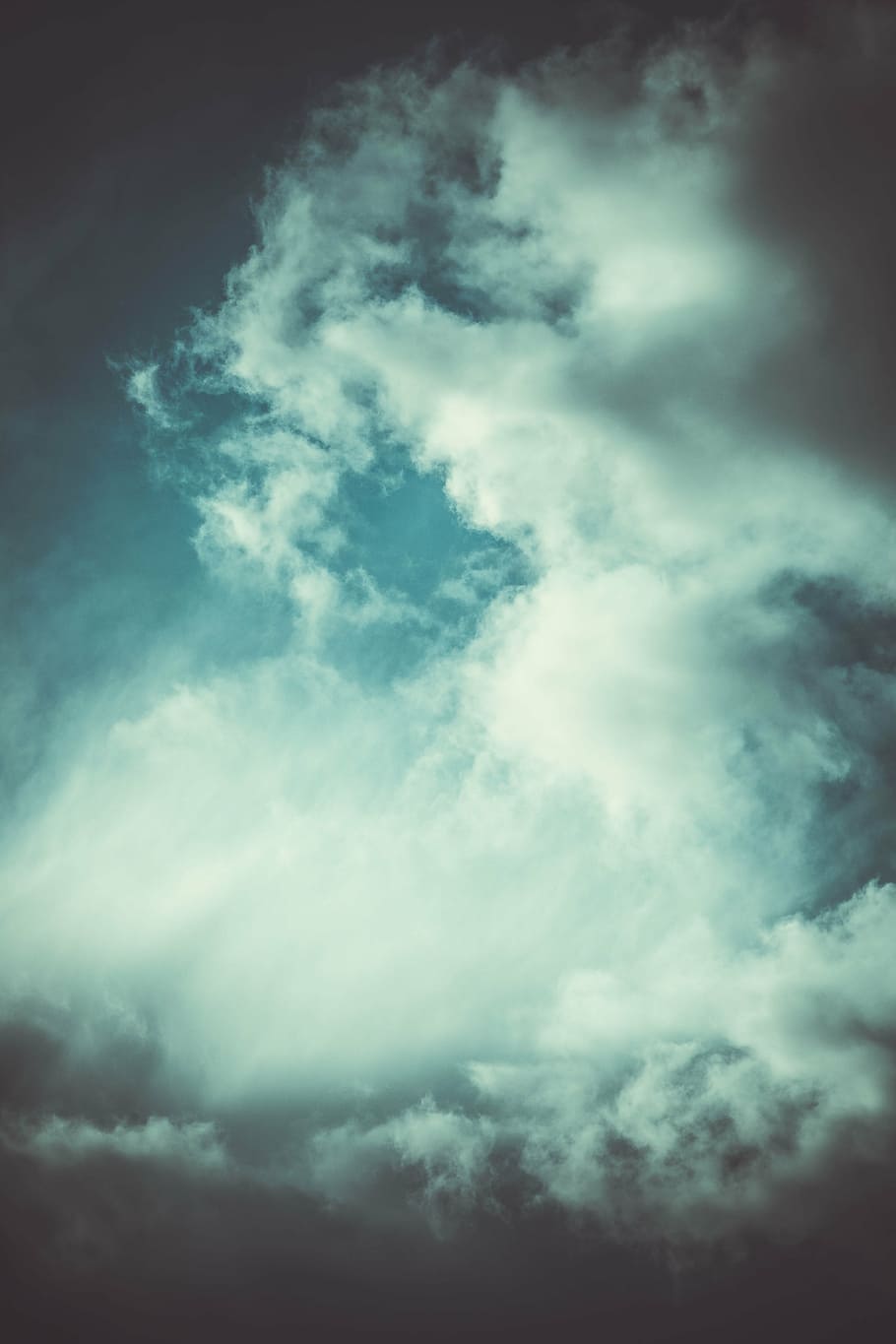 white clouds on sky, texture, wind, storm, weather, photo, fog, HD wallpaper