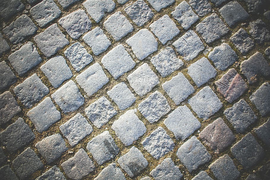Old Block Pavement Pattern, town, walking, backgrounds, brick HD wallpaper