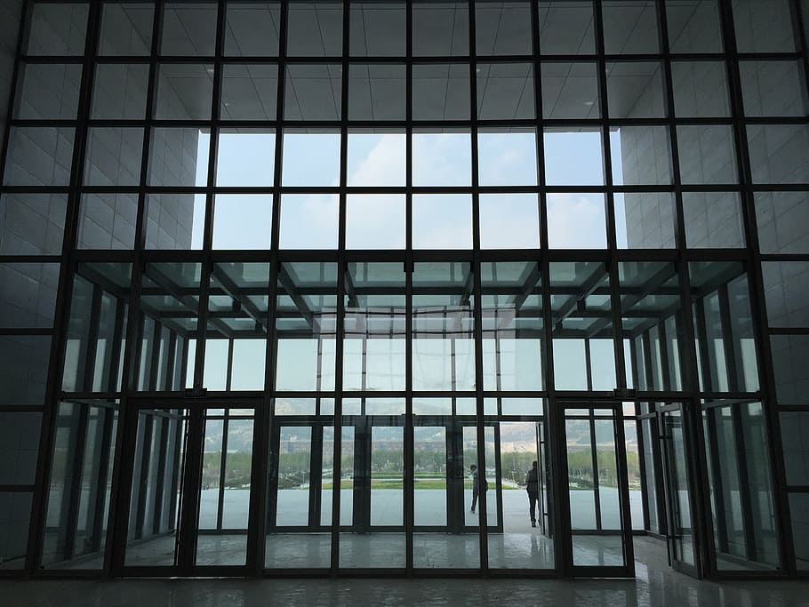 library, backlighting, glass, architecture, built structure HD wallpaper