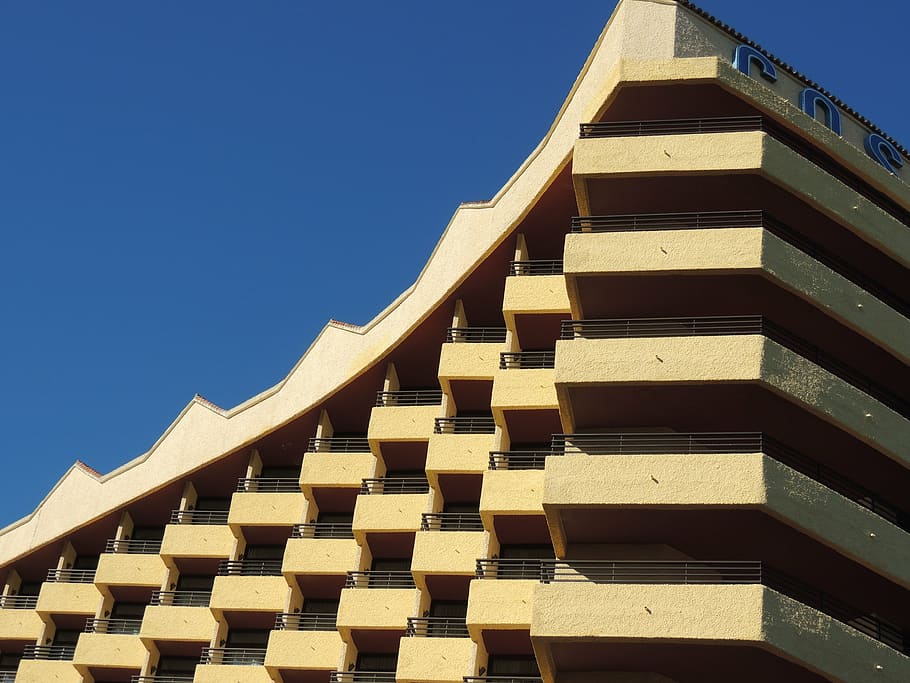 building, construction, windows, floors, perspectives, architecture HD wallpaper