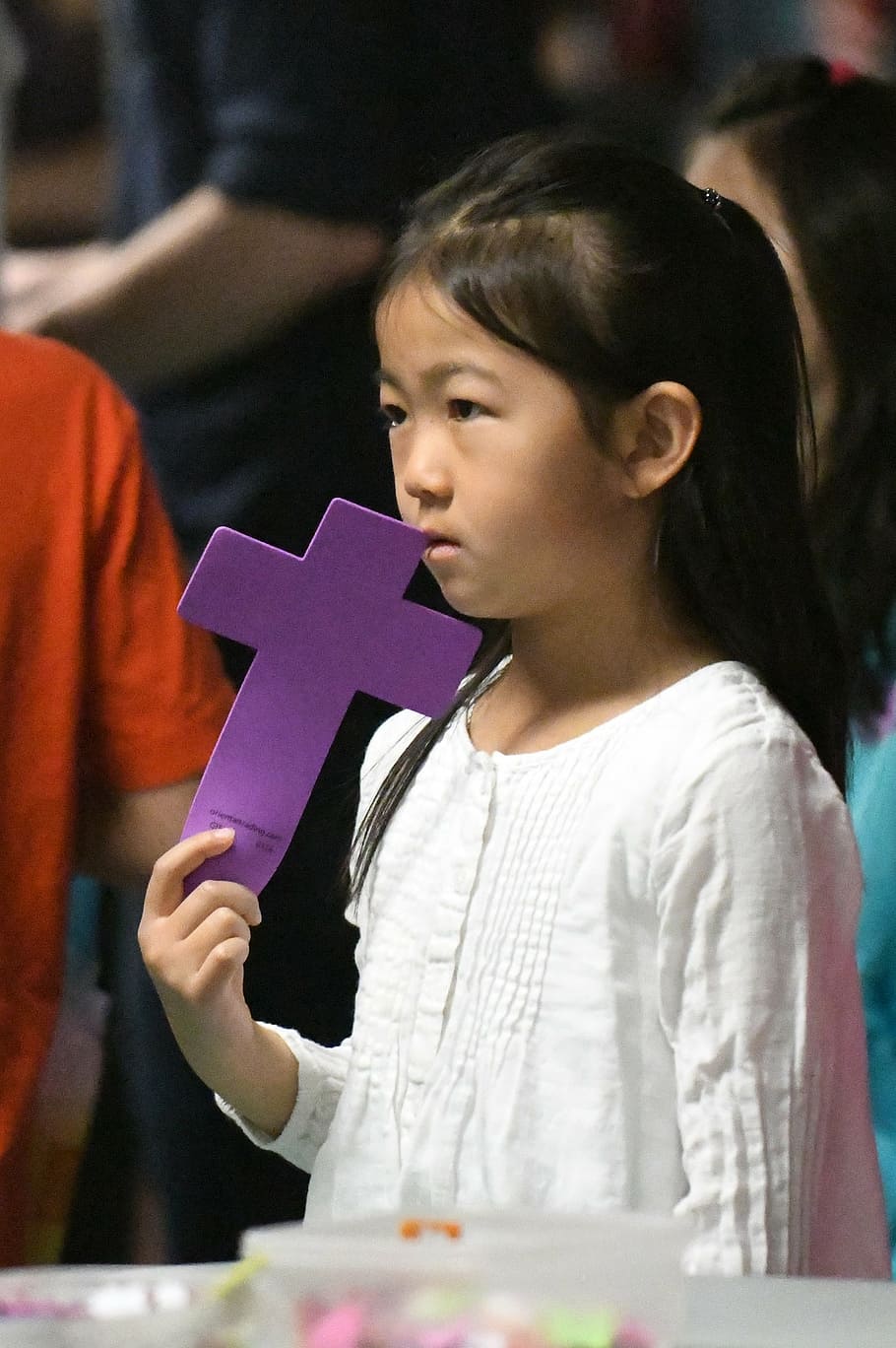 girl, cross, easter, child, real people, one person, women HD wallpaper