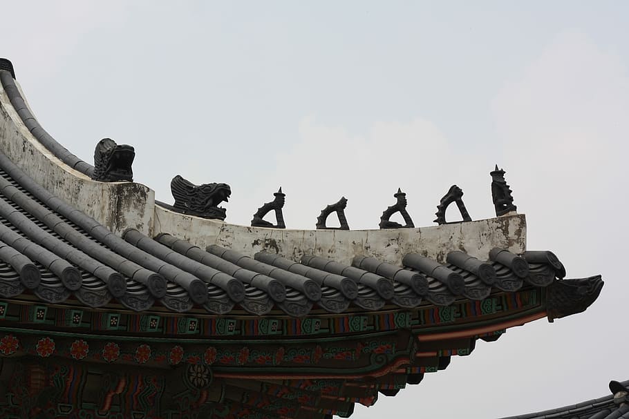Republic Of Korea, Roof, gyeongbok palace, traditional, houses, HD wallpaper