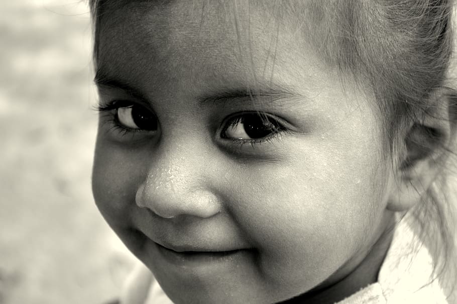portrait photography of smiling girl, Faces, Children, Eyes HD wallpaper