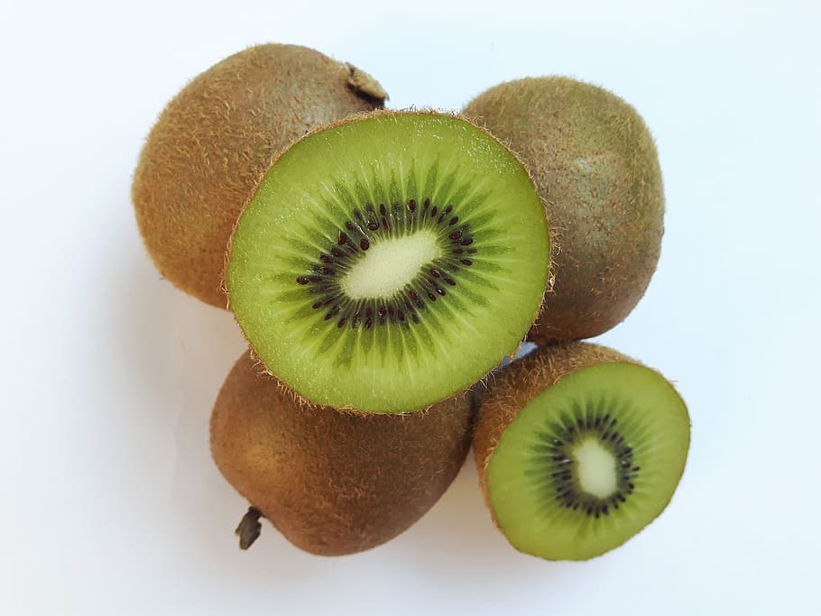 fruit, kiwi, eating, green, white, vitamins, nutrition, dessert HD wallpaper