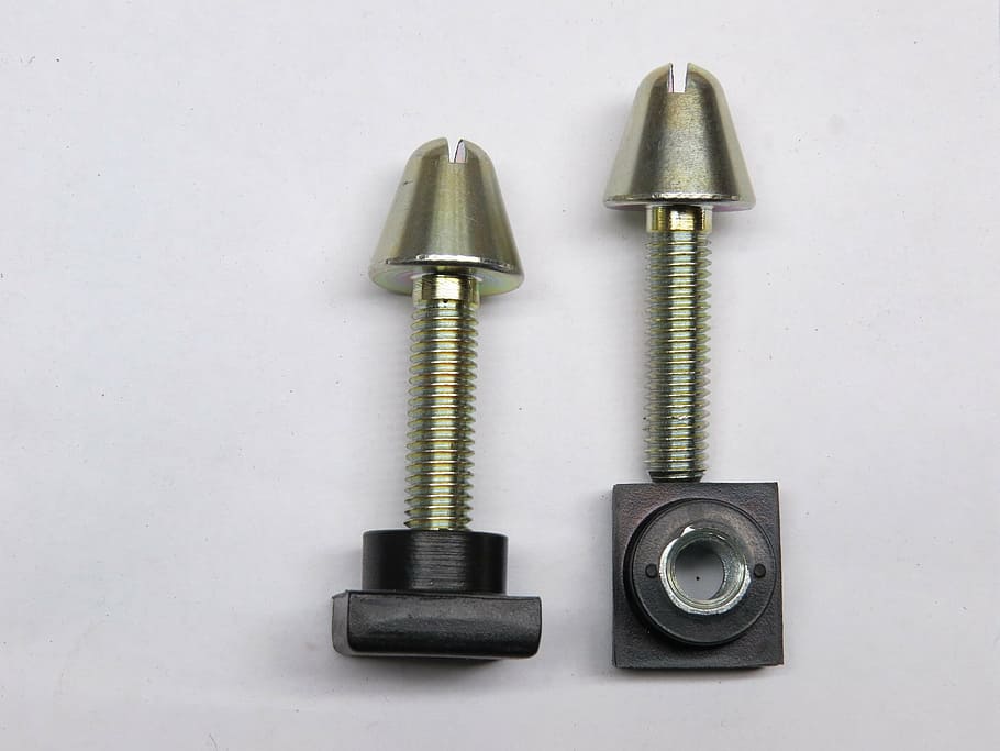 screw, bolt, nut, locking pin, metal, no people, indoors, work tool HD wallpaper