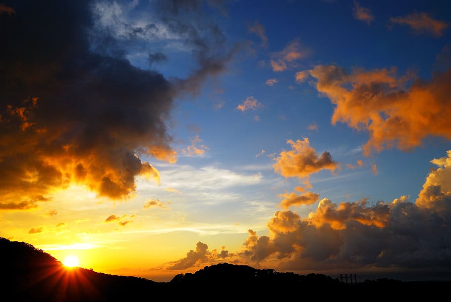 sky, cloud, sunset, mountain, cloud - sky, scenics - nature HD wallpaper