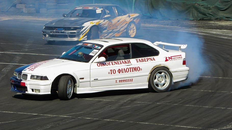 drifting, sport, car, speed, racing, fast, smoke, race, competition HD wallpaper
