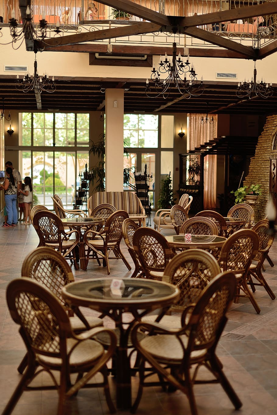 interior, hotel, design, seat, table, chair, business, no people HD wallpaper