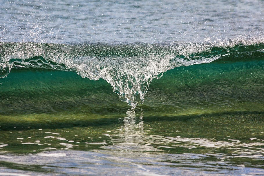 beach wave, timelapse photography of sea waves at daytime, water HD wallpaper