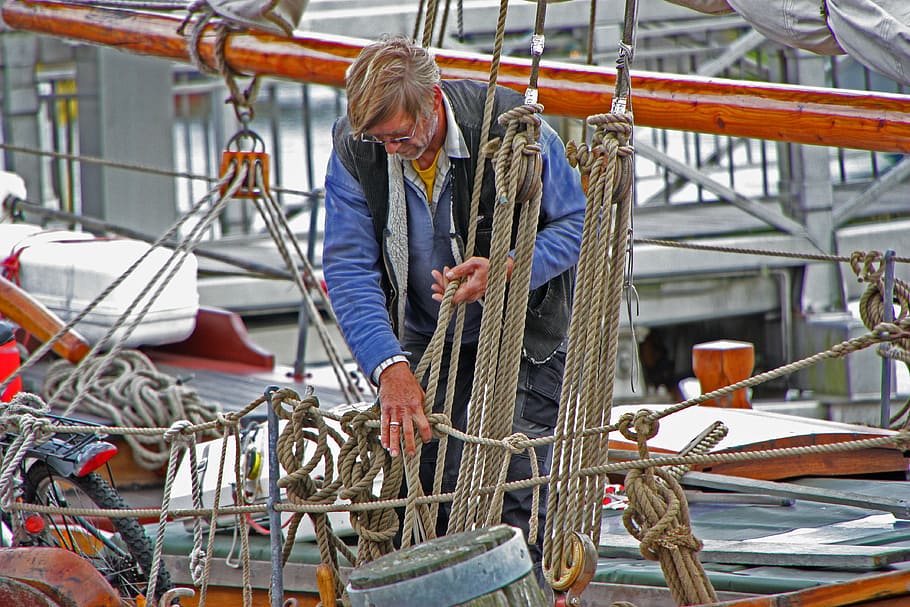 fischer, boot, man, port, north sea, one person, nautical vessel HD wallpaper