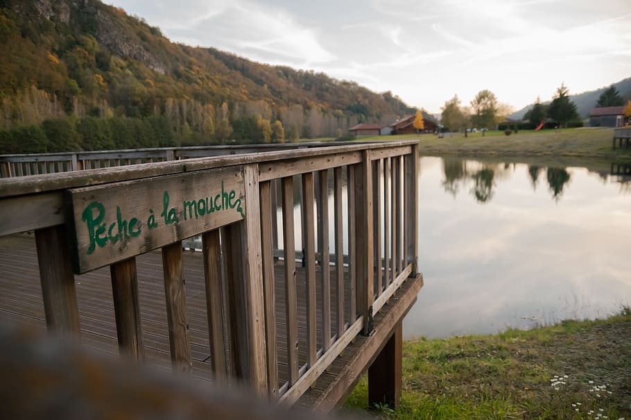 cantal, lake, reflection, fall, pond, mountain, landscape, mirror HD wallpaper