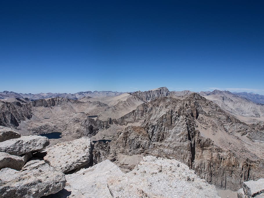 landscape photo of mountain, landscape photography of mountains under blue sky HD wallpaper