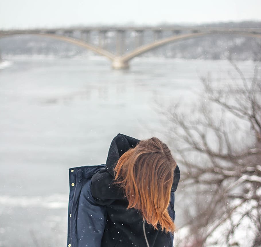 cold, snow, landscape, nature, alone, blur, bridge, foggy, frost HD wallpaper