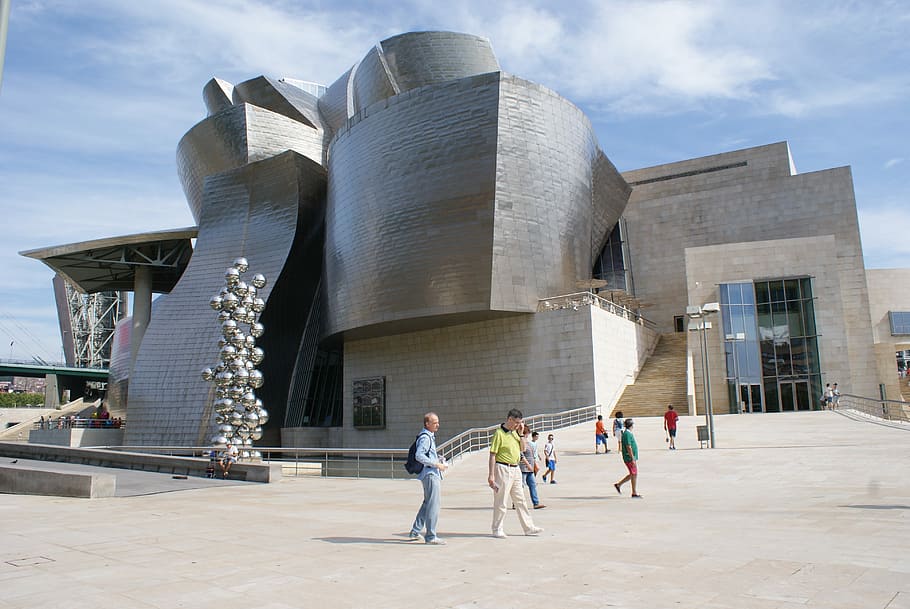 Bilbao, Euskadi, Museum, Vizcaya, sky, guggenheim, day, architecture HD wallpaper