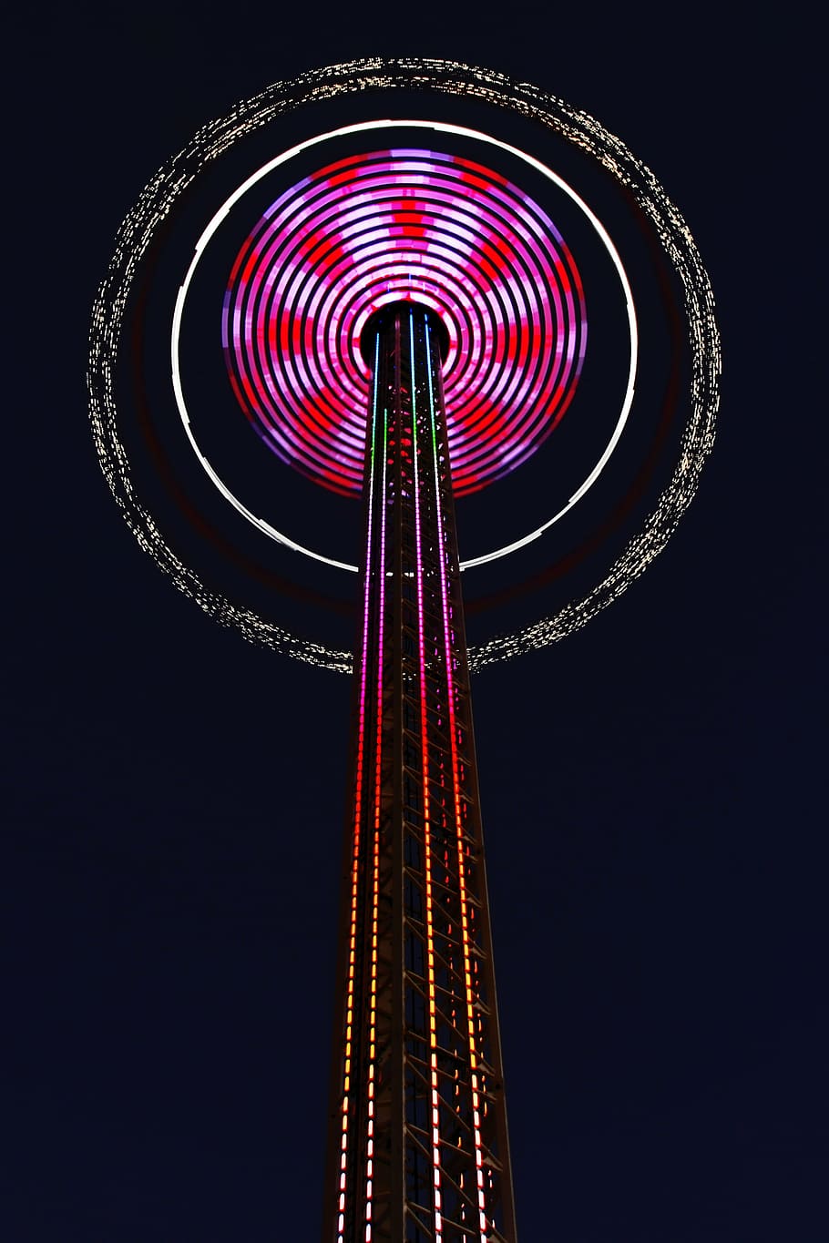chain aviator, tower, high, 80m, fair, hustle and bustle, year market HD wallpaper