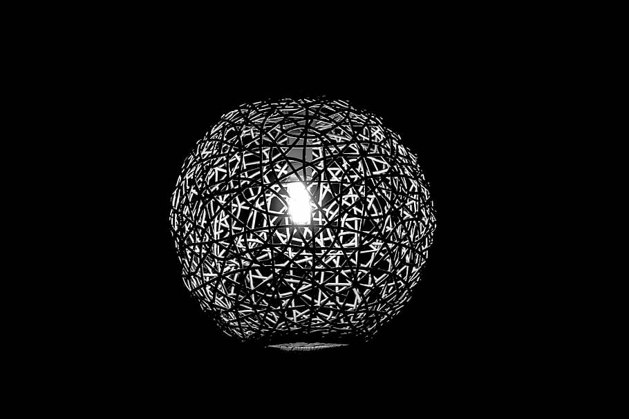 light, ball, night, black, celebration, equipment, illuminated HD wallpaper