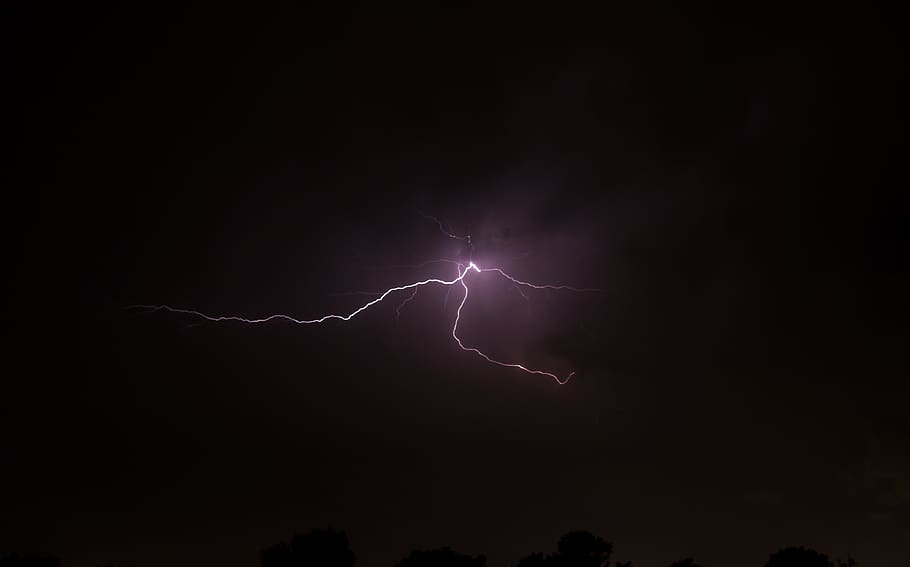 lightning, storm, dark, night, sky, power in nature, cloud - sky HD wallpaper