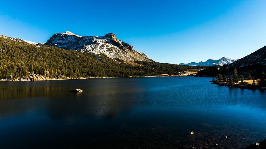 Snow, Mountains, Cold, Mirror, Mirror Lake, landscape, nature HD wallpaper
