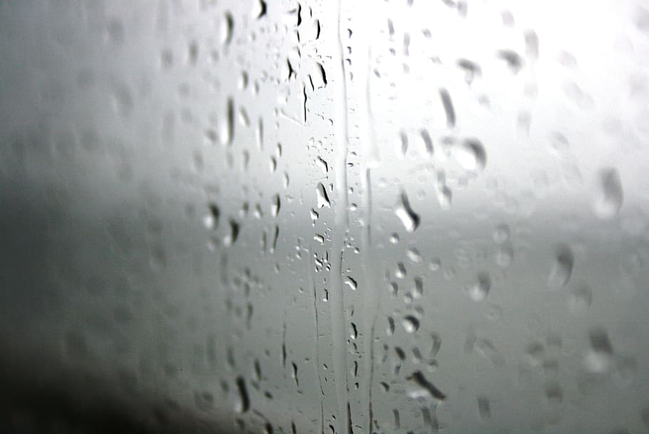 drops, rain, glass, window, droplets, weather, macro, water HD wallpaper
