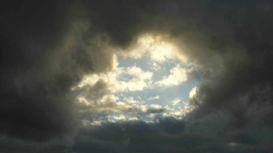 clouds, blue, sky, cloud - sky, storm, cloudscape, storm cloud HD wallpaper