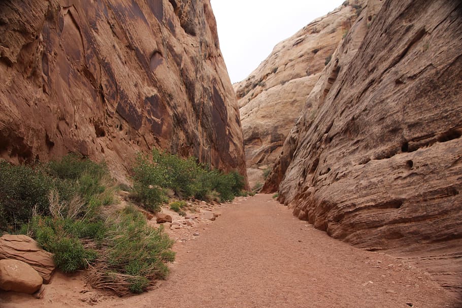 valley, utah, sandstone, corridor, walkway, pathway, landscape HD wallpaper