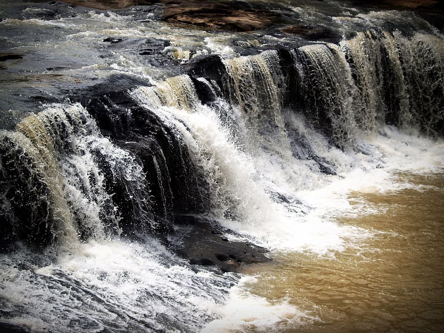 landscape, nature, water, rocks, beautiful, boulders, environment HD wallpaper