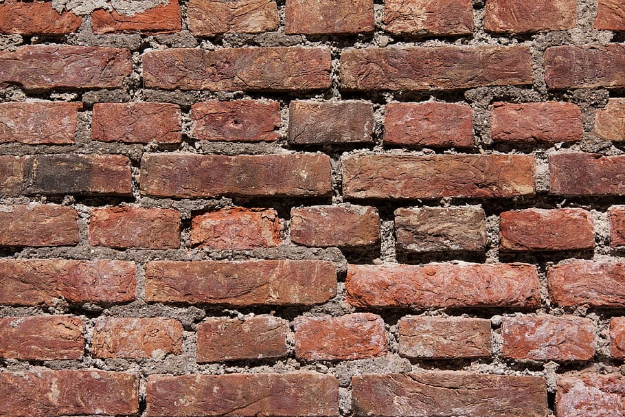 brick, aging, architecture, background, pattern, red, structure HD wallpaper