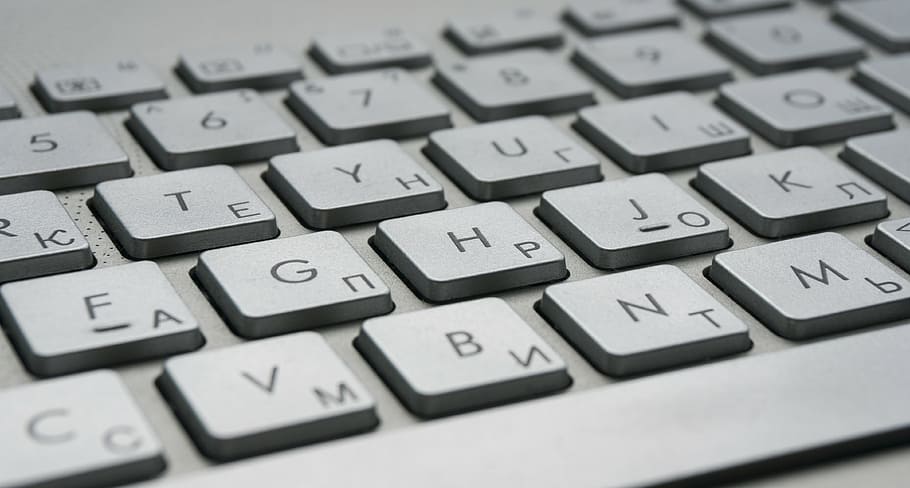 white computer keyboard, buttons, laptop, desktop, office, pc HD wallpaper