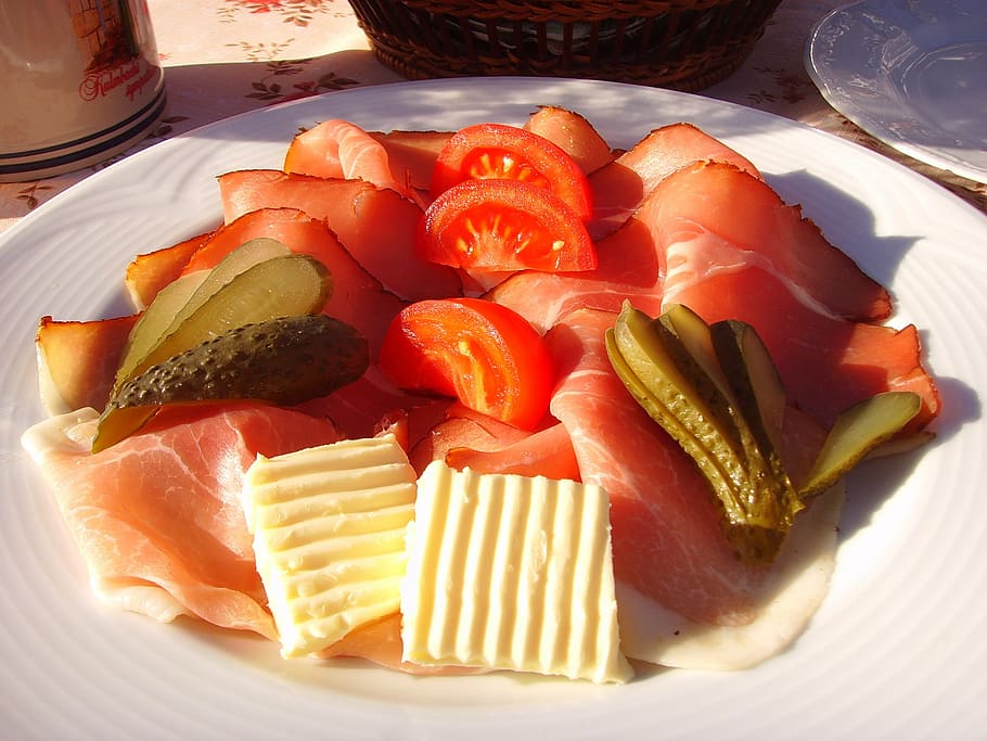 snack, ham, vespers, eat, benefit from, food and drink, freshness HD wallpaper