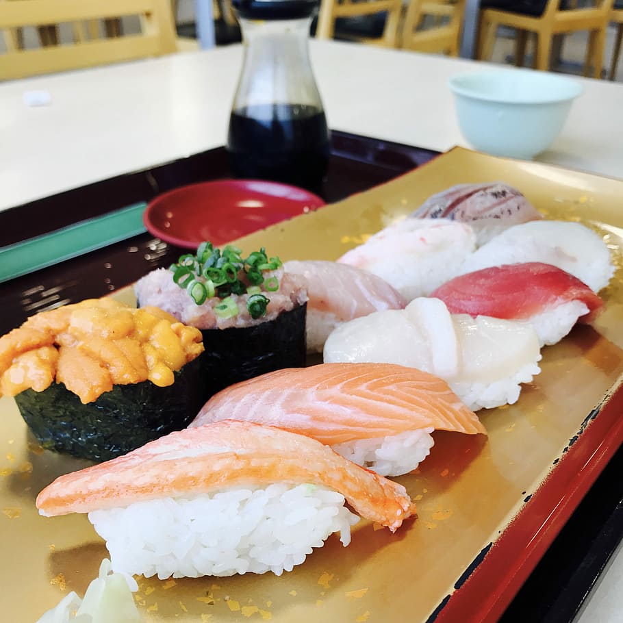Sushi, Sashimi, food and drink, seafood, japanese food, fish, HD wallpaper