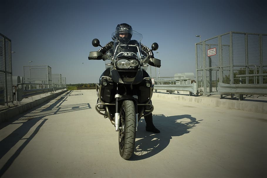 engine, bmw, bmw 1200gs, transportation, one person, city, sky HD wallpaper