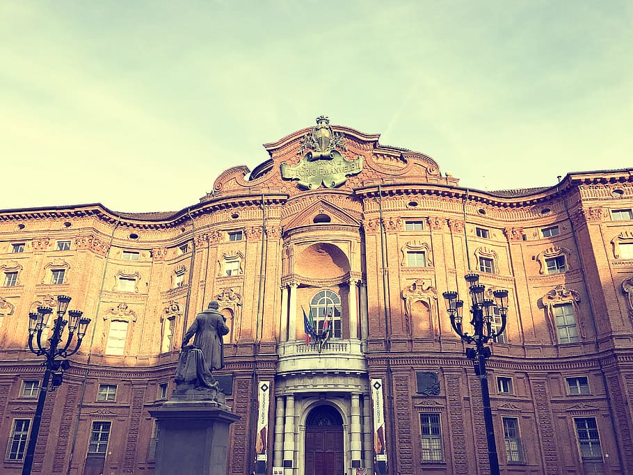 landmark, building, italy, architecture, columns, daylight, facade HD wallpaper