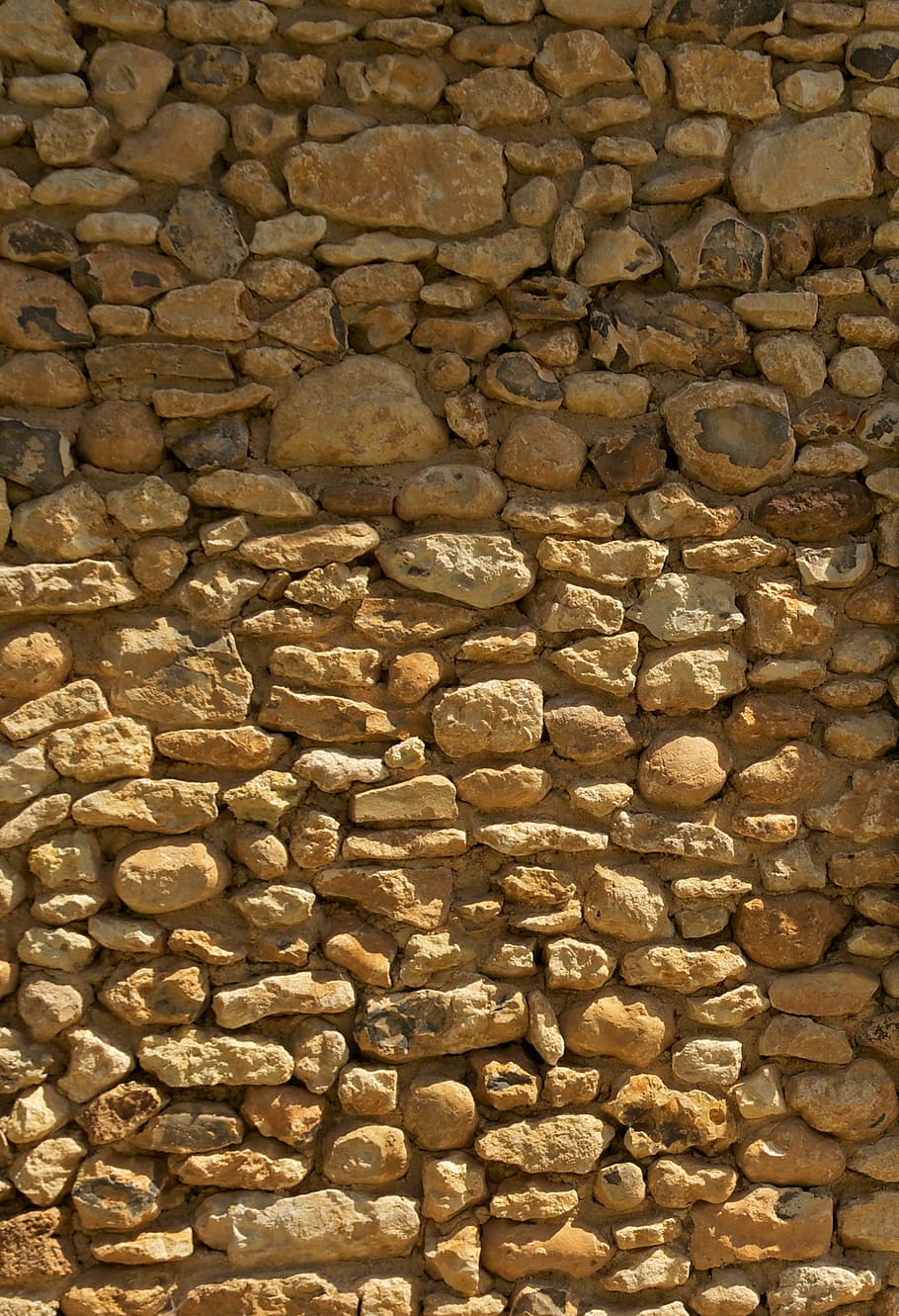 brown stone wall, stones, background, texture, pattern, full frame HD wallpaper