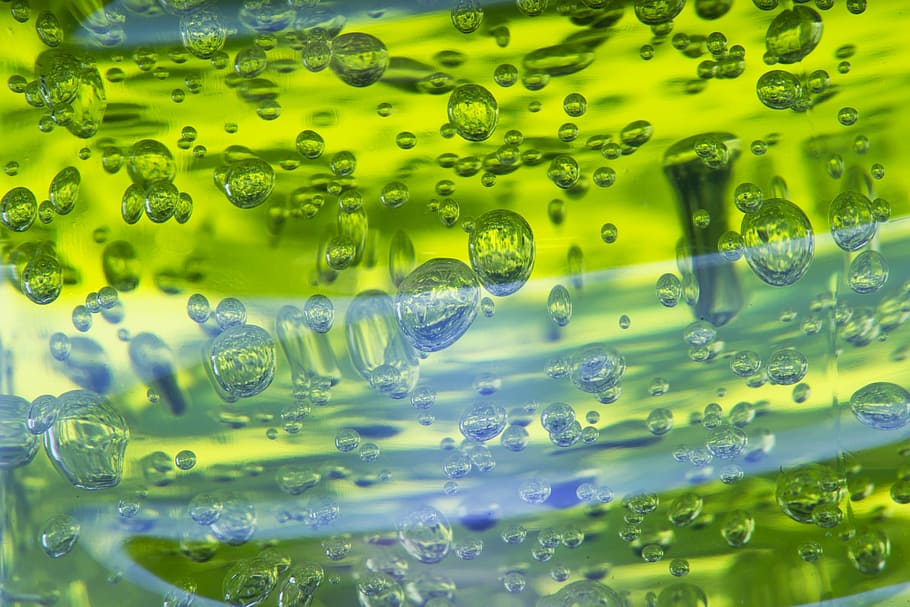 microphotography of liquid bottles, abstract, pattern, bubble