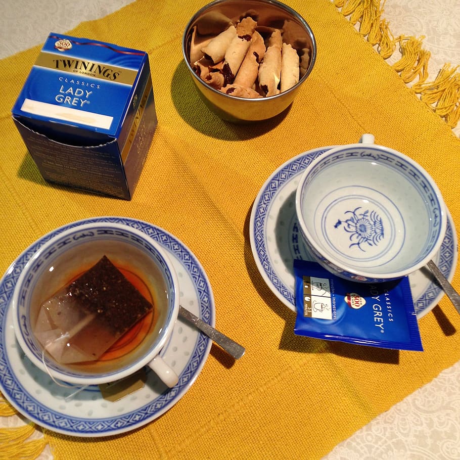 tea, teatime, snack, food and drink, table, high angle view HD wallpaper
