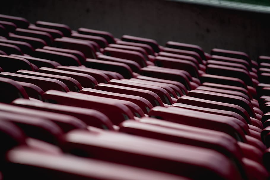 chairs, color, empty, indoors, outdoors, pattern, row, seats HD wallpaper