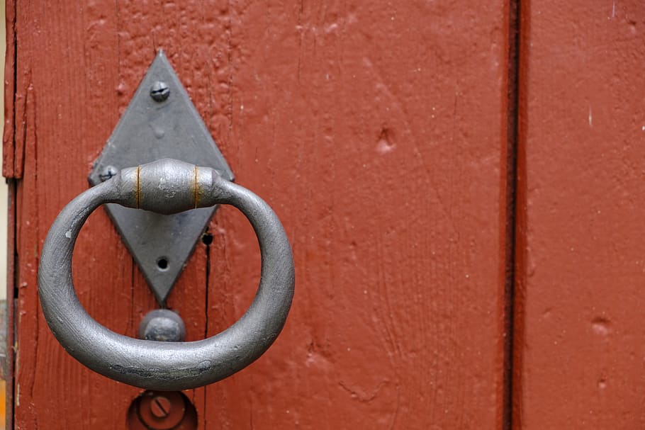 door handle, input, thumper, bell, clapper, doorknocker, metal HD wallpaper