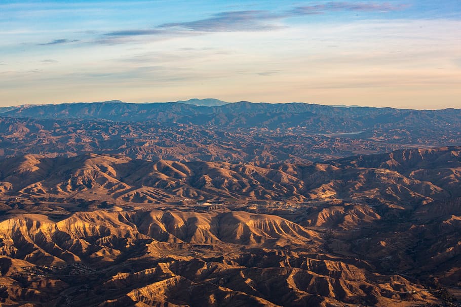 photo of brown mountain, landscape, mountain range, desert HD wallpaper